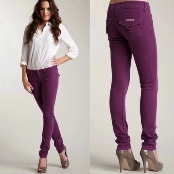 Hudson purple skinny jeans Cotton blend Women’s size 27 - Picture 13 of 13